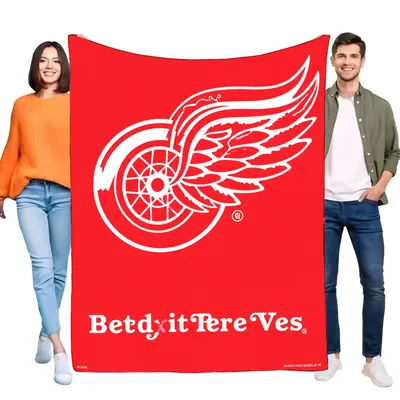 Detroit Red Wings Fleece Blanket with Logo – Soft and Warm Throw for Couch and Bed – Perfect Gift for Hockey Fans – Lightweight