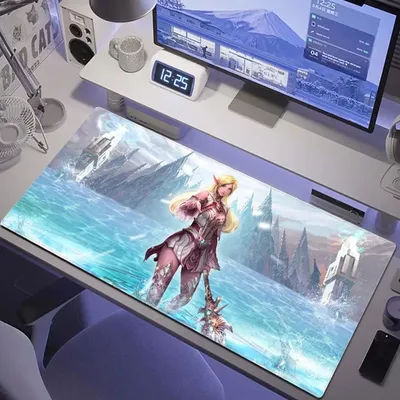 Tapis de souris Lineage 2 pour PC Gamer Lea, grand bureau, polymères, accessoires de jeu, tapis Deskvirus, tapis d'ordinateur portable, tapis Anime, Sub média