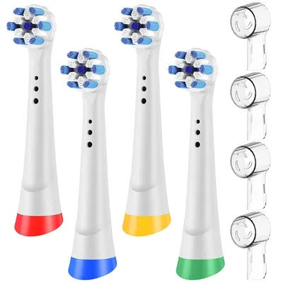 Têtes de brosse de rechange professionnelles et couvercle anti-poussière pour tête de brosse à dents, compatibles avec les brosses à dents électriques Oral B iO Series