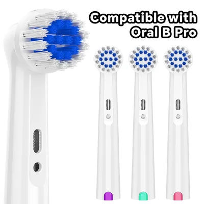 4/12/20 têtes de brosse de rechange à poils doux compatibles avec la brosse à dents électrique Oral B, pour Pro 1000 100 7500