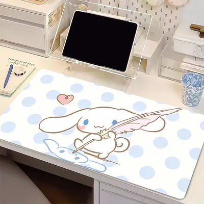 Tapis de souris XXL mignon de dessin animé, tapis de bureau étendu pour gamer, tapis de clavier PC, accessoires de jeu Cinnamoroll kawaii Anime