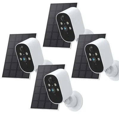 Caméra de sécurité solaire XVIM HD 2/4MP, caméra sans fil extérieure 2.4G WIFI, caméra à batterie, projecteur, vision nocturne couleur, moniteur CCTV
