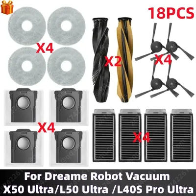 Accessories Replacement Parts Compatible with Dreame X50 Ultra/ L50 Ultra/ L40s Pro Ultra / Mova V50 Ultra Robot Vacuum Cleaner
