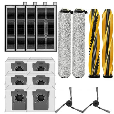 Replacement Accessory Kit For For MOVA Z70 Ultra Roller Robot Vacuum Cleaner With Main Brush Side Brushes Roller Mops HEPA Filte