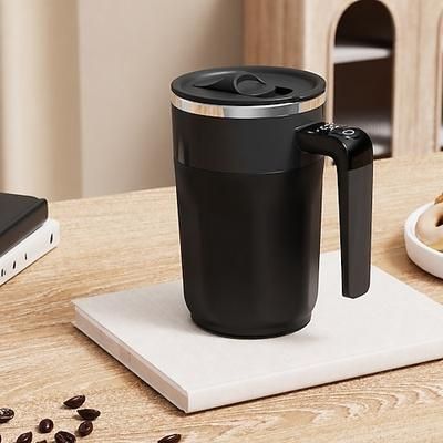 Tazza da caffè automescolante con display della temperatura, tazza automatica ricaricabile con coperchio, tazza elettrica automescolante per caffè, tè, latte e bevande calde.