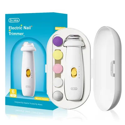 Dr.isla 1pcs Baby Nail Trimmer Safe Electric Baby Nail Clipper Baby Nail File with LED Light for Newborn Toddler adults