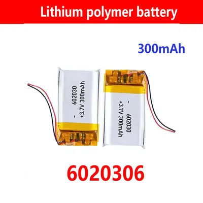Batterie rechargeable au lithium ISUNOO 602030 300mAh 3.7V Li-ion polymère pour casque Bluetooth, haut-parleur, moniteur, déclencheur automatique