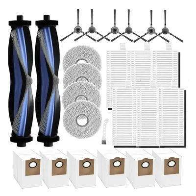 YDSC 25PCS Replacement Parts for Lefant M3 Robot Vacuum Cleaner Accessories Main Side Brushes Mop Pads Filters Dust Bags