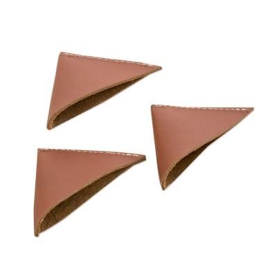 Words & Memories,'Set of Three Handcrafted Brown Leather Bookmarks'