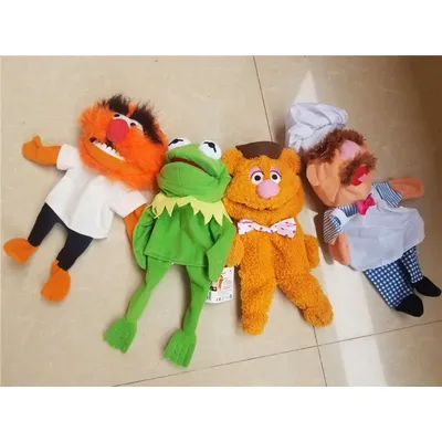 The Muppet show Puppet Frog Fozzie Bear Swedish Chef Plush Stuffed Puppets Interactive toy Baby Kids Children Toys