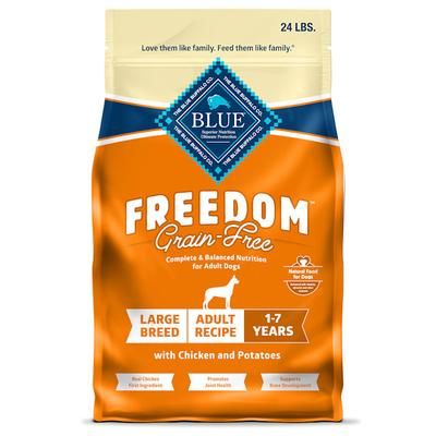 Blue Freedom Grain-Free Large Breed Adult Chicken Recipe Dry Dog Food, 24 lbs.