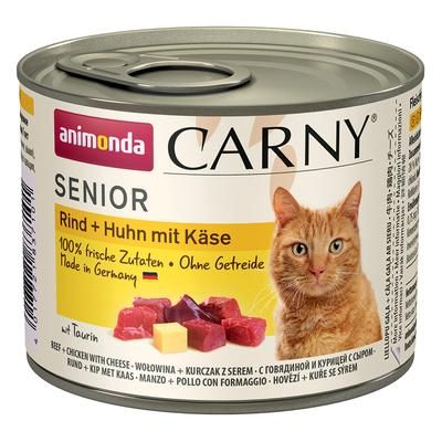 12x200g Senior Beef, Chicken, & Cheese Animonda Carny Wet Cat Food