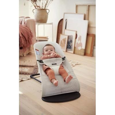 BabyBjorn Bouncer Balance Soft, Mesh - Silver / White / Black Frame