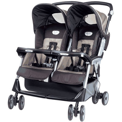 Peg Perego Aria Twin 60/40 Stroller 2008 Moka