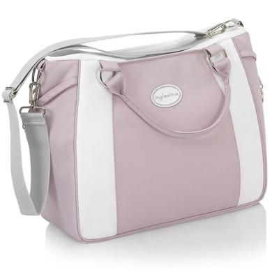 Inglesina Classica Bassinet with Diaper Bag in Pink/White