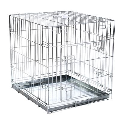 Double Door Transport Cage for Dogs, Size L: 89x60x66cm (LxWxH)