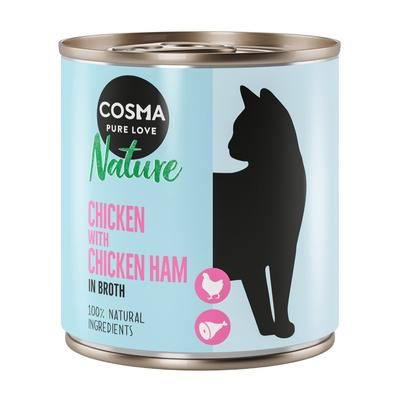 6x280g Chicken, Chicken Ham Cosma Nature Wet Cat Food