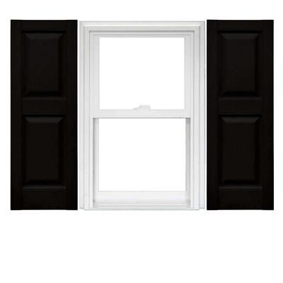 Mid America Vinyl Raised Panel Window Shutters (1 Pair) 14.75 x 63 002 Black
