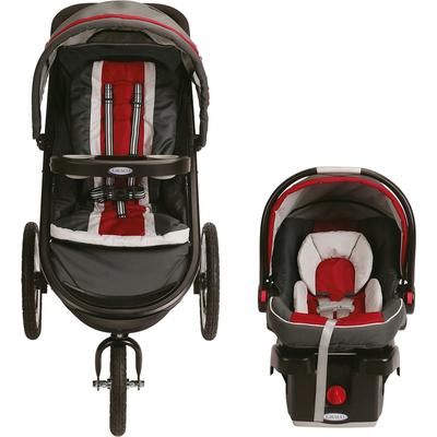 Graco FastAction Fold Jogger Click Connect Travel System - Chili Red