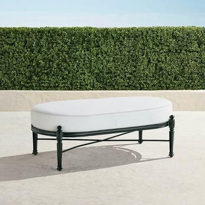 Carlisle Oversized Cuddle Lounge Ottoman with Cushions in Onyx Aluminum - Sunbrella Rain, Rain Dove - Frontgate