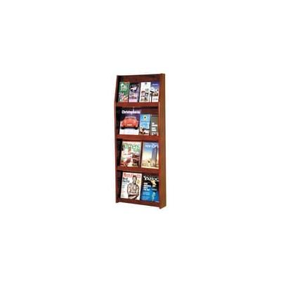 Open Front Oak Literature Displays -- 16 Pamphlet/8 Magazine Display