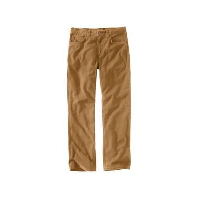 Carhartt Men's Rugged Flex Relaxed Fit Canvas 5 Pocket Work Pants, Hickory SKU - 642569