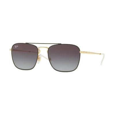 Ray-Ban RB3588 Sunglasses - Men's Gold On Top Black Frame Grey Gradient Dark Grey Lenses 90548G-55