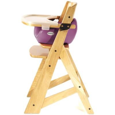 Keekaroo Height Right High Chair & Infant Insert - Natural / Raspberry