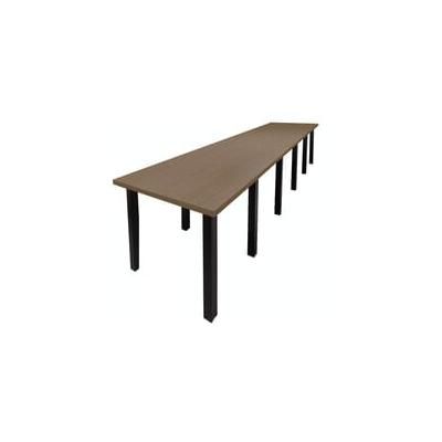 15' x 4' Standing Height Conference Table w/Square Post Legs