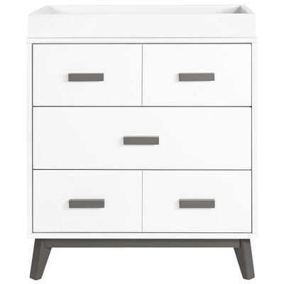 Babyletto Scoot 3-Drawer Changer Dresser - Slate/White