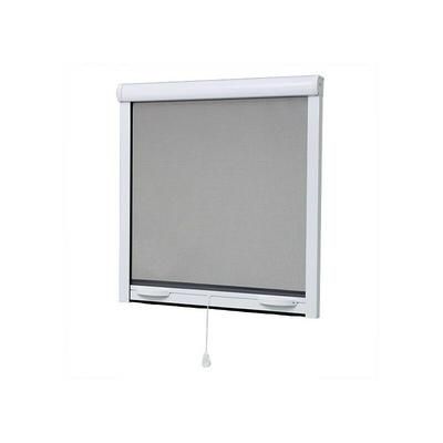 Volet Moustiquaire - moustiquaire en alu enroulable H.145 x L.130 cm pour fenetre, coloris blanc