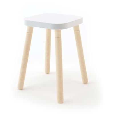 Oeuf Square Stool - White/Birch