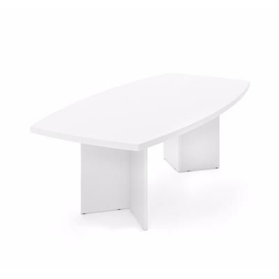 "Bestar Boat-Shaped Conference Table w/ 1 3/4" melamine top in White - Bestar 65776-17"