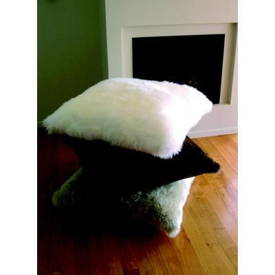 "Black - Bowron Single Sided Longwool 32" Sq Floor Pillow - MCOLWS80UMS-BL"