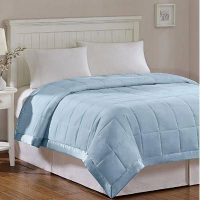 Madison Park Windom Twin Microfiber Down Alternative Blanket w/ 3M Moisture Management in Blue - Olliix MP51-541