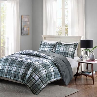 Madison Park Essentials Twin/Twin XL 3M Scotchgard Down Alternative Comforter Mini Set in Grey - Olliix MPE10-598