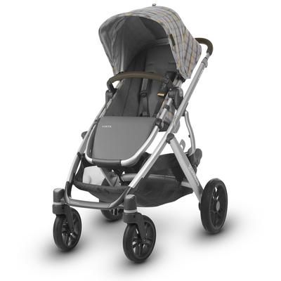 UPPAbaby 2019 VISTA Stroller - Spenser (Grey & Yellow Tartan/Silver/Moss Leather)