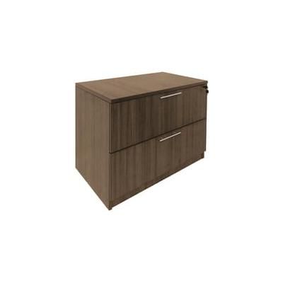 Modern Walnut 2-Drawer Lateral File