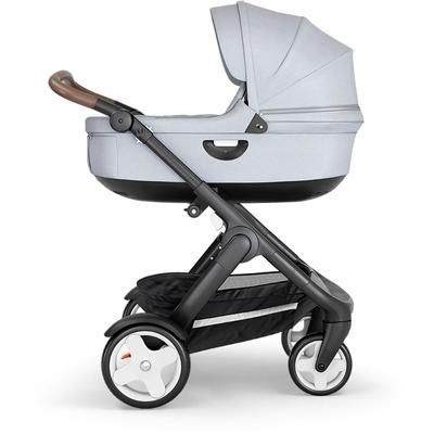 Stokke Trailz All-Terrain Stroller & Carrycot - Black/Grey Melange