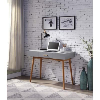 Oslo 1 Drawer Desk- Convenience Concepts 203534GY