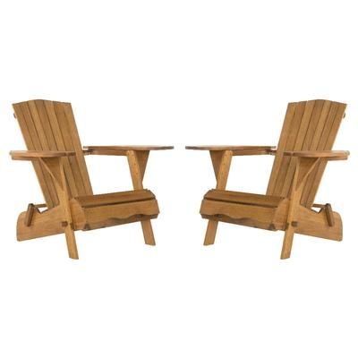 Breetel Set Of 2 Adirondack Chairs in Natural (Set of 2) - Safavieh PAT7034A-SET2