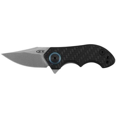 Zero Tolerance Small Galyean Folding Knife 1.8in CPM 20CV Clip Point Blade Carbon Fiber Front/Titanium Back Handle 0022