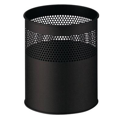 Poubelle Metal Perforee 30l Noire - Vepabins