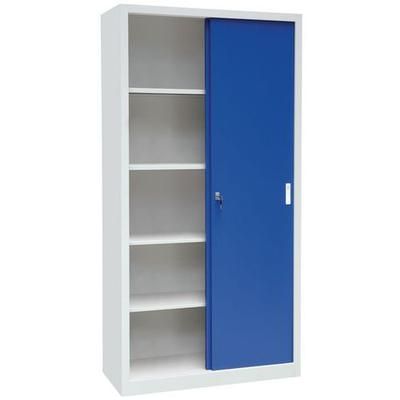 Armoire Mono P. Coulissantes Xh2000xp650 Mm Gris/bleu L1500 - Manutan Expert