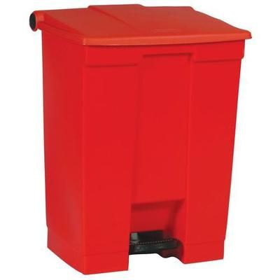 Poubelle Agroalimentaire À Pédale Step-on - Capacité 68 L - Rouge - Rubbermaid