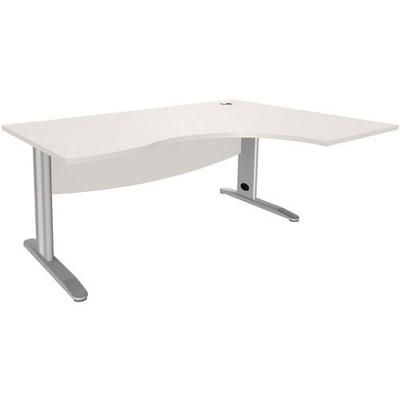 Bureau Asymétrique Piètement Métal À Droite 160 Cm T.2318 - Manutan Expert