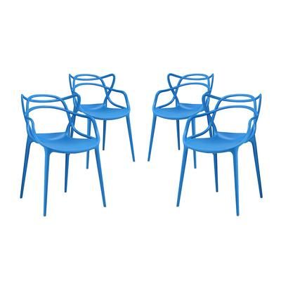 Entangled Dining Chairs in Blue (Set of 4) - East End Imports EEI-2348-BLU-SET