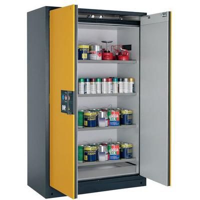 armoire q-classic-90 q90.195.120 gris/jaune-4 étagère 1 bac
