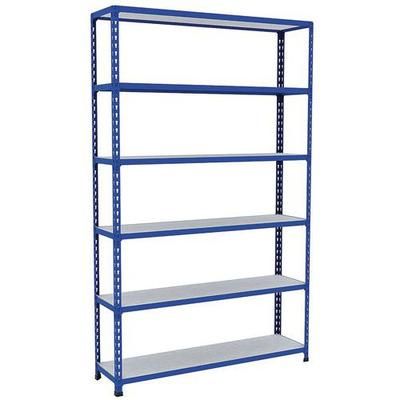 rayonnage d'archives rapid 2 1980x1220x305 6 tab metal bleu