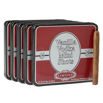 Victor Sinclair Vanilla Vodka Mini Shots Cigarillo 5 Tin Pack - PACK (50)